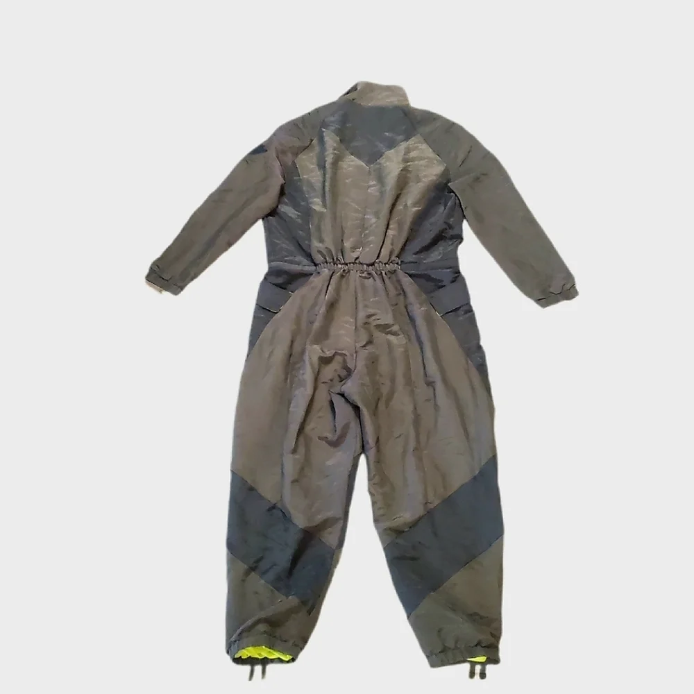 Nike Air‎ Jordan Women's Cargo Flight Suit Olive Green/Cyber Yellow Jumpsuit 2XL